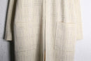 geometric stitch design zip coat