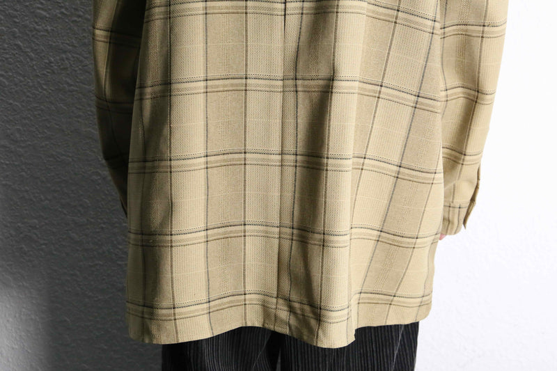 “PRONTI” over check shirt jacket