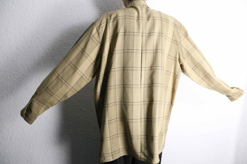 “PRONTI” over check shirt jacket