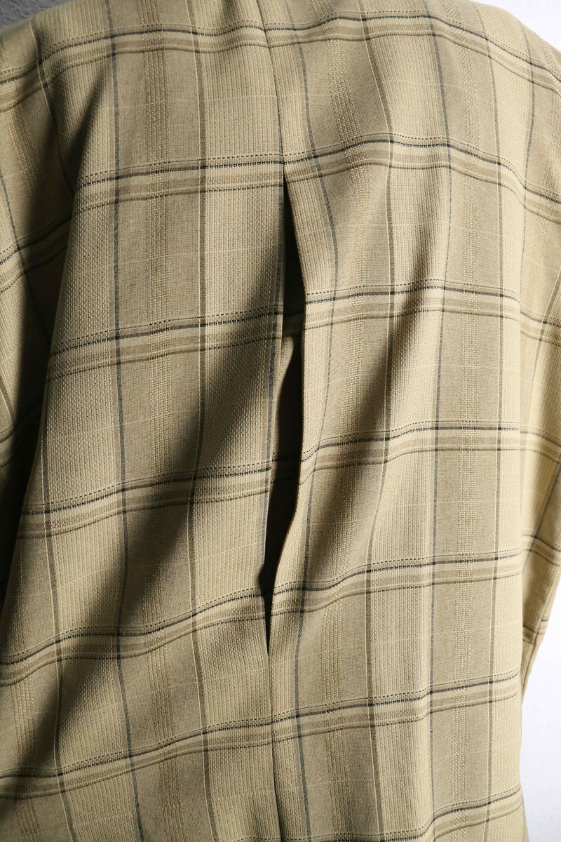 “PRONTI” over check shirt jacket