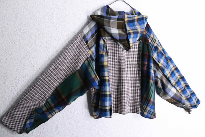 "Re:make" docking check shirt hoodie