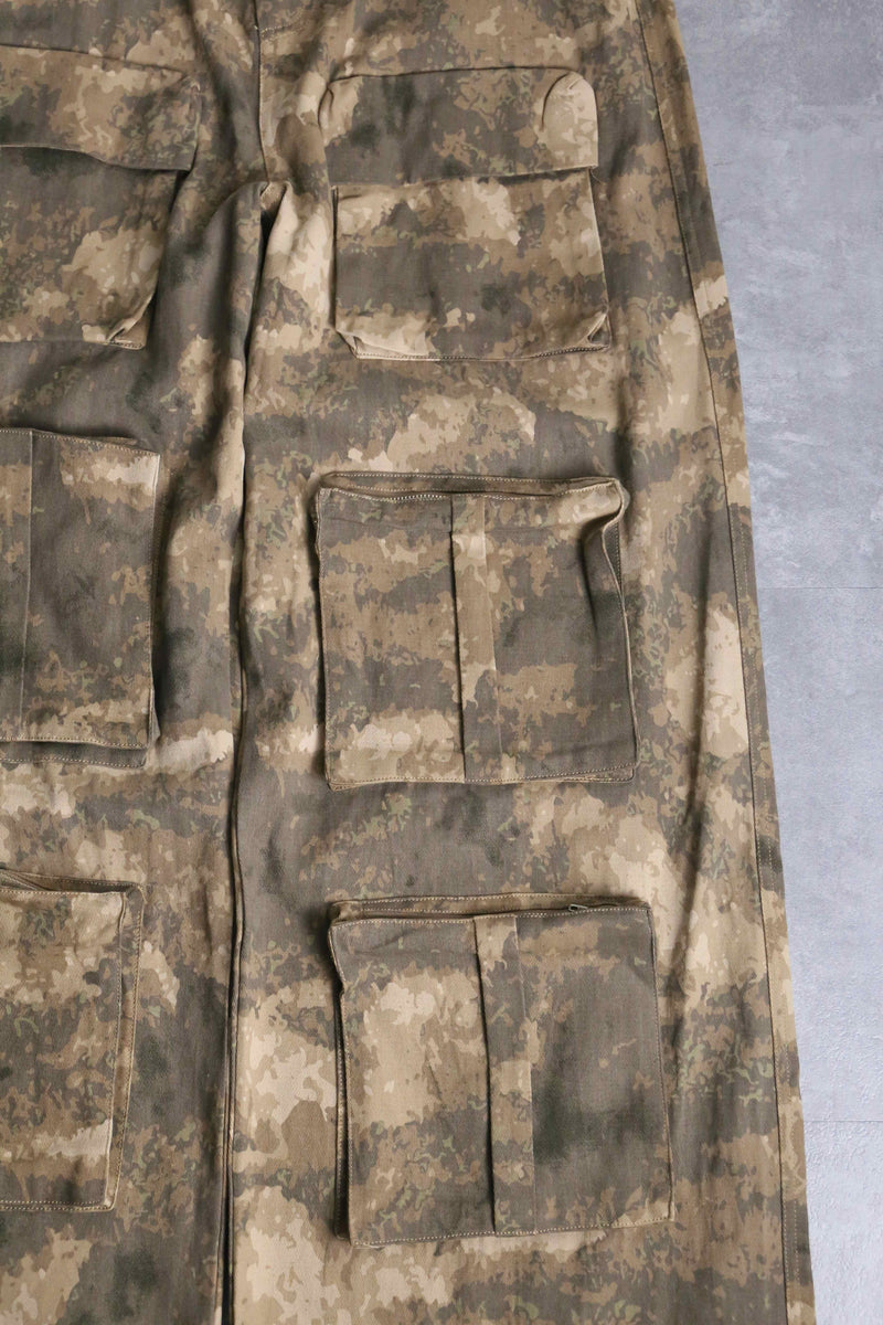 military like camouflage wide buggy cargo pants