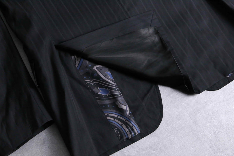 2000s ETRO shadow stripe 3B single 2piece set up