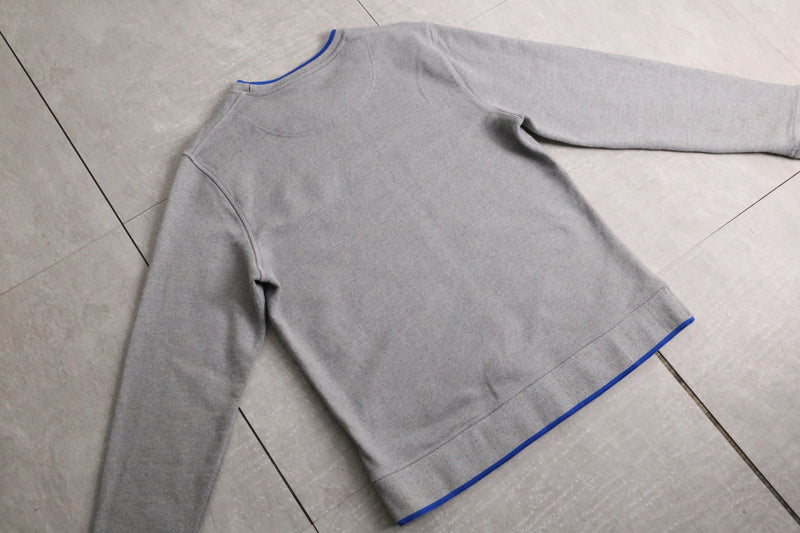 “KENZO” gray × blue logo sweat