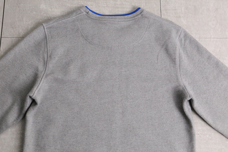 “KENZO” gray × blue logo sweat