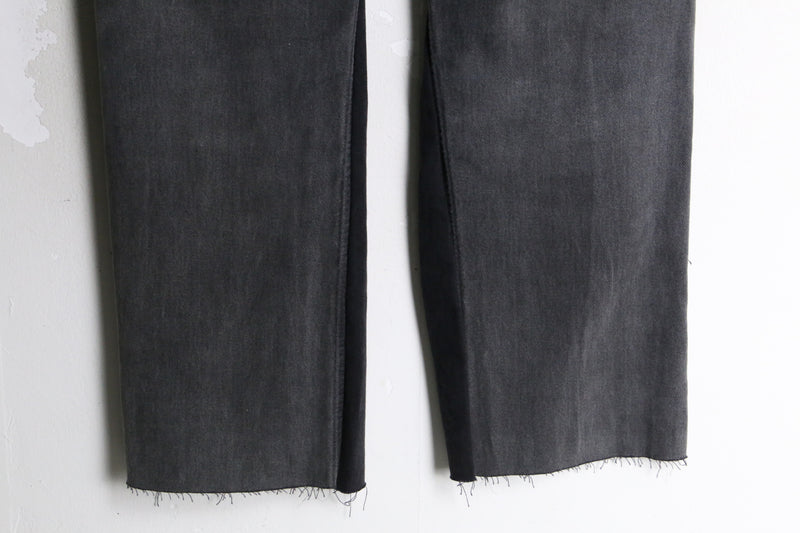 "Re:make" SASHIKO wide straight black denim