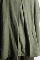 khaki linen wide shirt jacket