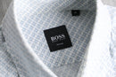 “HUGO BOSS” geometric pattern cotton shirt
