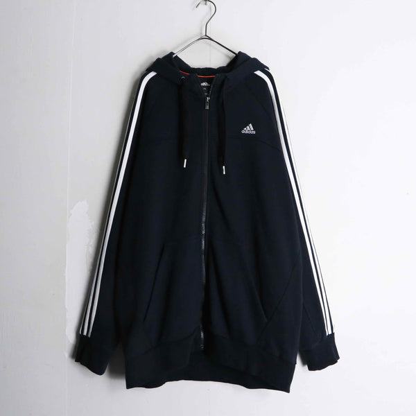 "adidas" black color zip-up hoodie