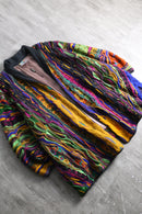 1990s COOGI croped sleeve 3D knit cardigan "NOS"
