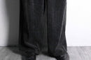 emb design wide straight corduroy pants.