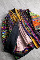 1990s COOGI croped sleeve 3D knit cardigan "NOS"