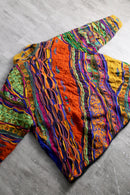 1990s COOGI croped sleeve 3D knit cardigan "NOS"