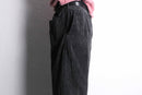 emb design wide straight corduroy pants.