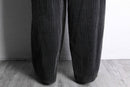 emb design wide straight corduroy pants.