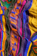 1990s COOGI croped sleeve 3D knit cardigan "NOS"