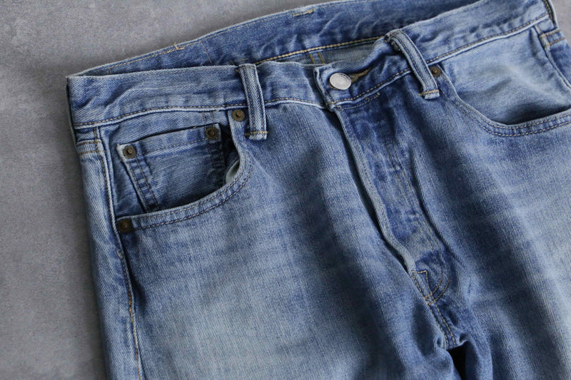 "Re:make" wide super buggy flare  denim pants