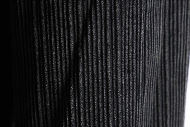 emb design wide straight corduroy pants.