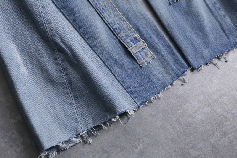 "Re:make" wide super buggy flare  denim pants