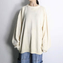 white super loose cotton knit