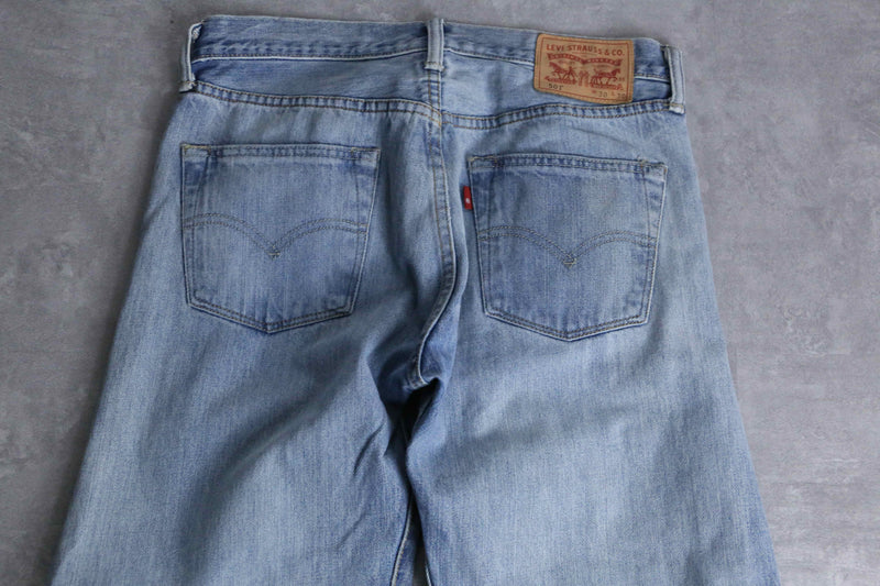 "Re:make" wide super buggy flare  denim pants