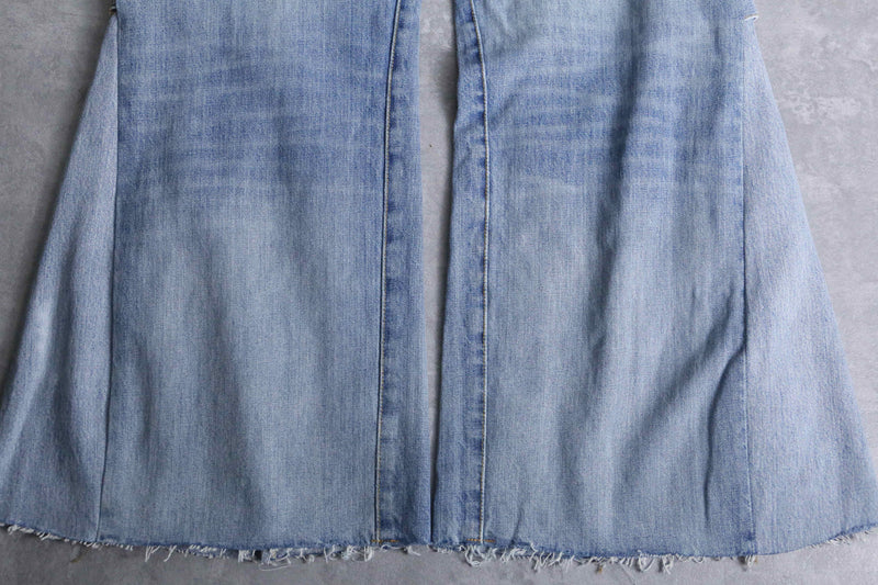 "Re:make" wide super buggy flare  denim pants