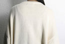white super loose cotton knit