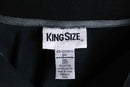 ”KING SIZE” white line over zip up velours shirts