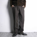 dark brown color twill no tuck slacks