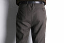 dark brown color twill no tuck slacks