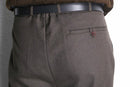 dark brown color twill no tuck slacks
