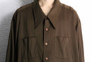 70’s dark brown poly shirt