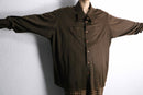 70’s dark brown poly shirt