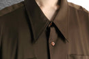 70’s dark brown poly shirt
