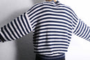 marine border cotton wide knit