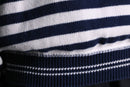 marine border cotton wide knit