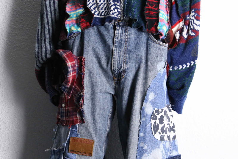 "Re:make"patchworkwide denim