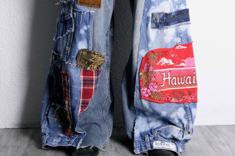 "Re:make"patchworkwide denim