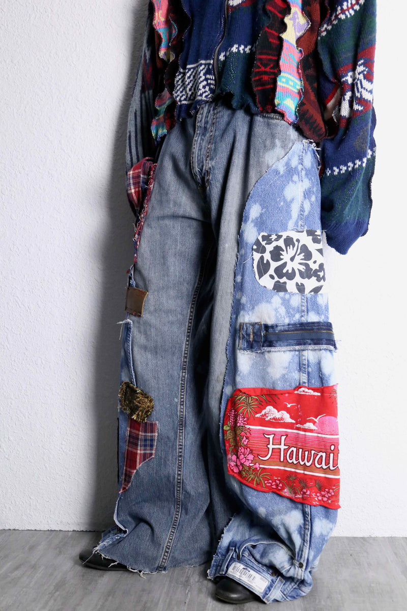 "Re:make"patchworkwide denim