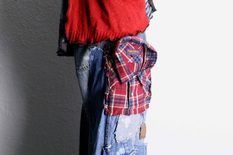 "Re:make"patchworkwide denim