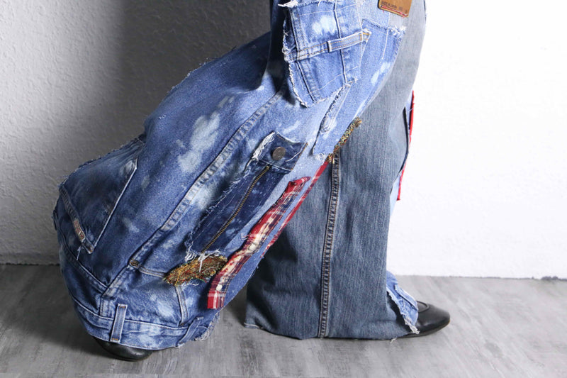 "Re:make"patchworkwide denim