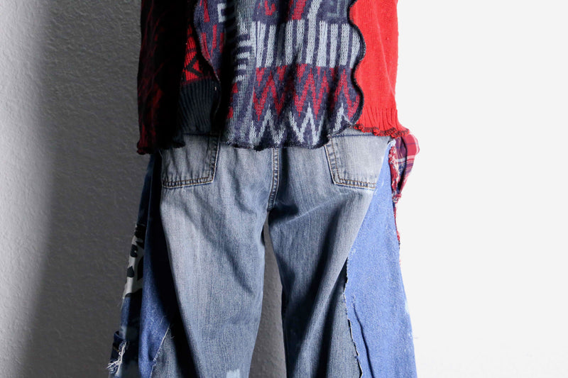 "Re:make"patchworkwide denim