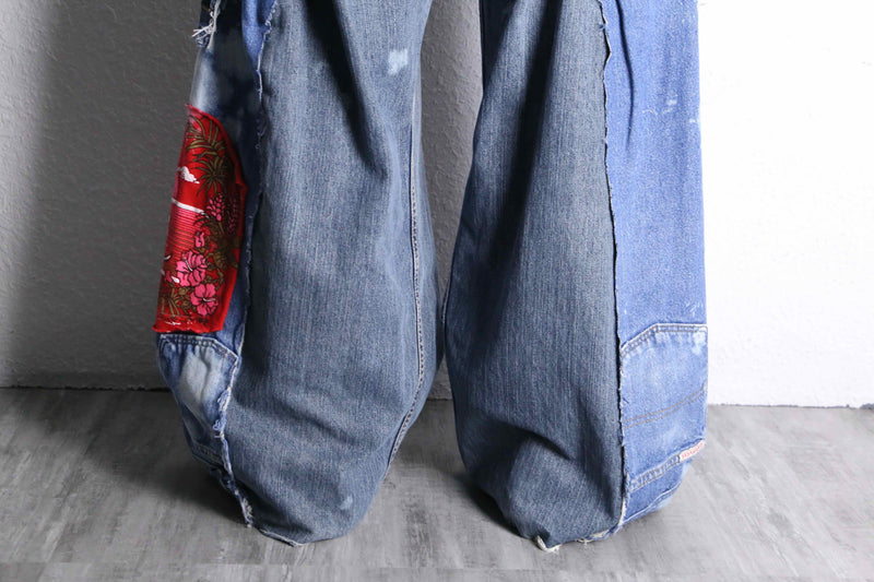 "Re:make"patchworkwide denim