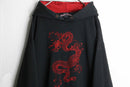 dragon embroidery pattern loose hoodie