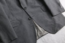 "Yves Saint Laurent" gray pin stripe single tailored jacket