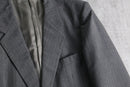 "Yves Saint Laurent" gray pin stripe single tailored jacket