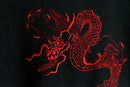 dragon embroidery pattern loose hoodie