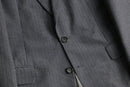 "Yves Saint Laurent" gray pin stripe single tailored jacket