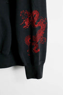 dragon embroidery pattern loose hoodie