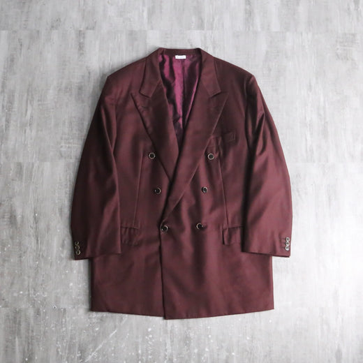 “Brioni” bordeaux double breast tailored jacket